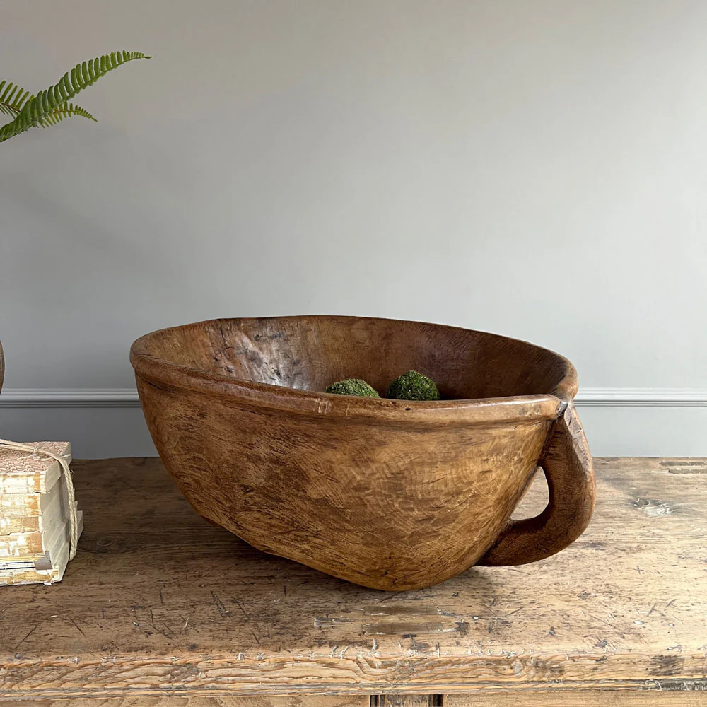 Antique Dough Bowl 20 - Image 2