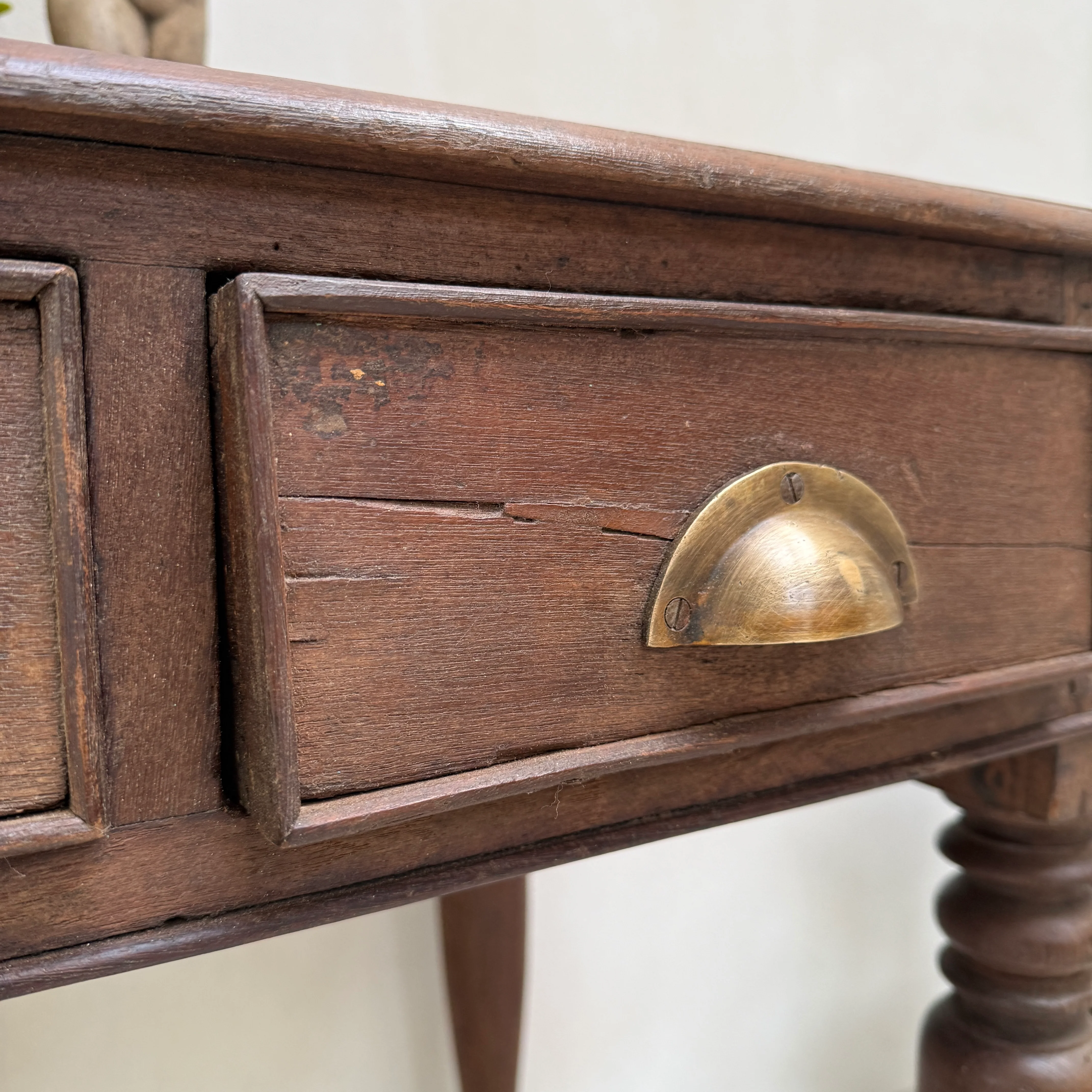 Antique Dark Wood Desk | Harry - Image 15