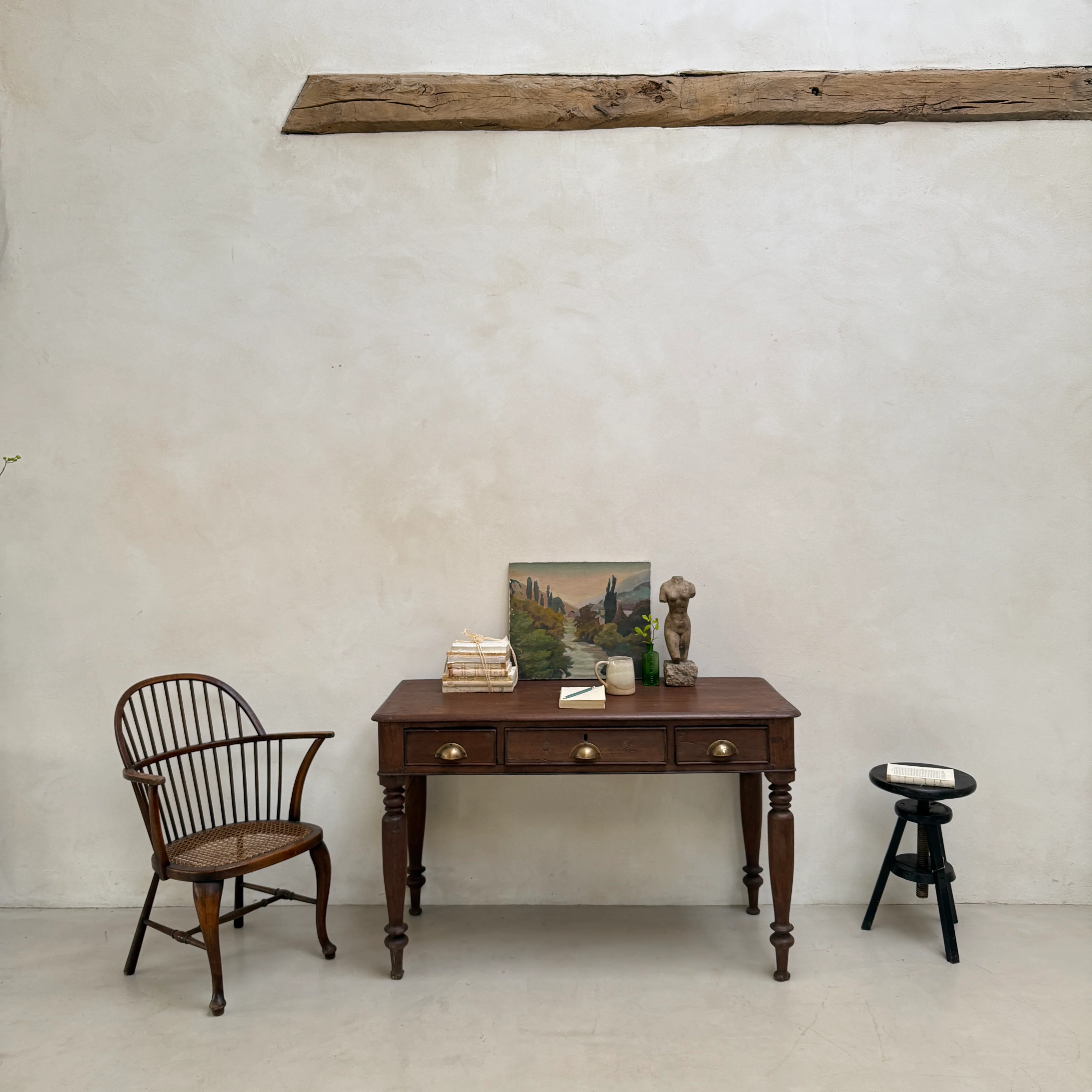 Antique Dark Wood Desk | Harry - Image 4