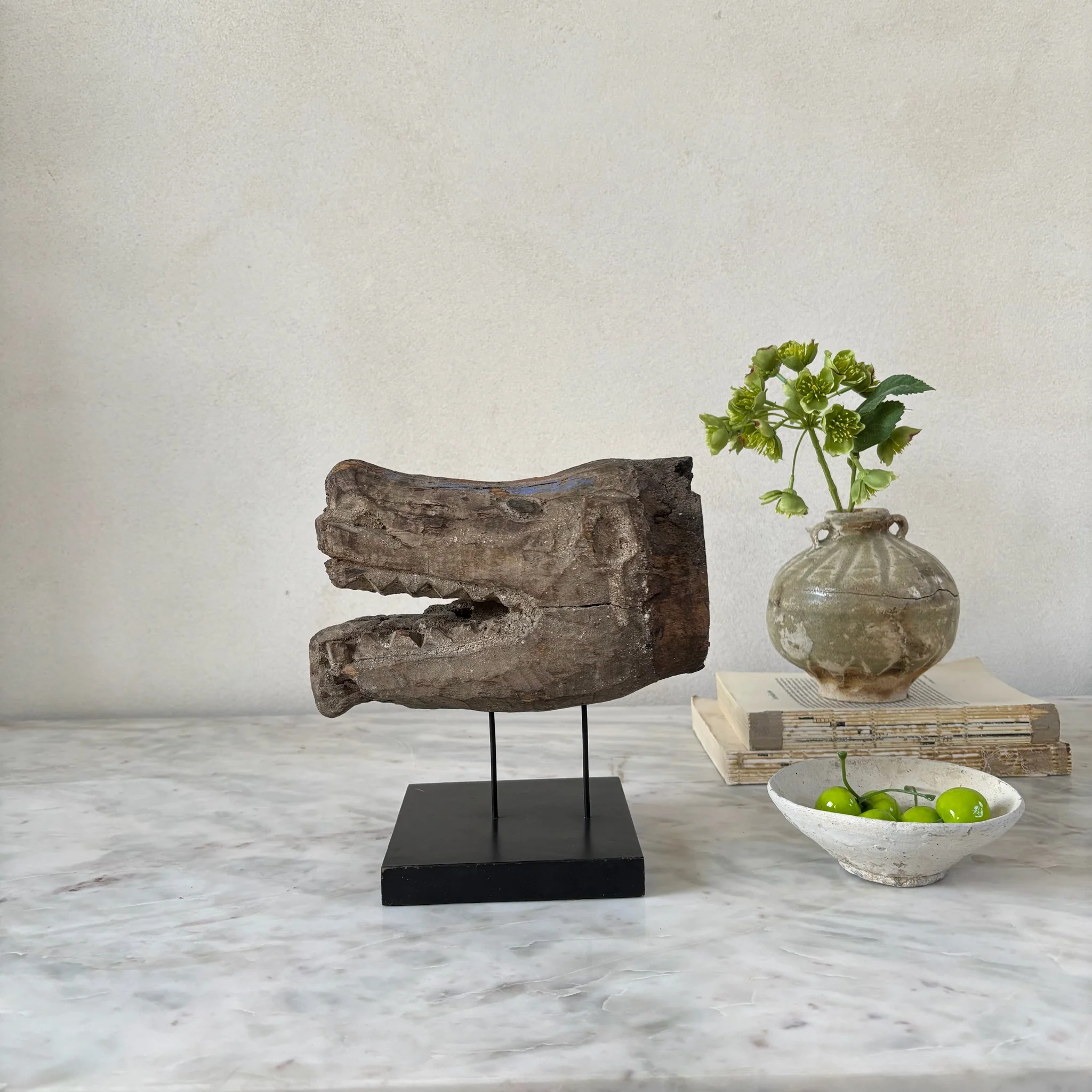 Antique primitive wooden animal | Boar - Image 3