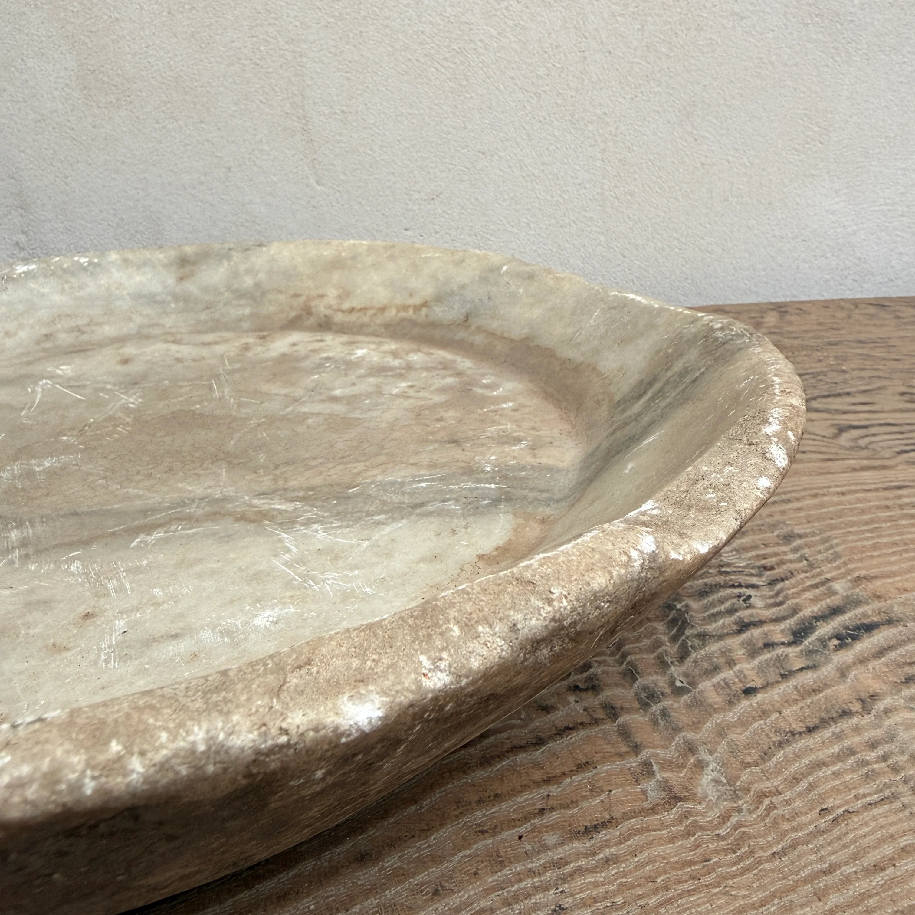 Large marble antique bowl - Image 4