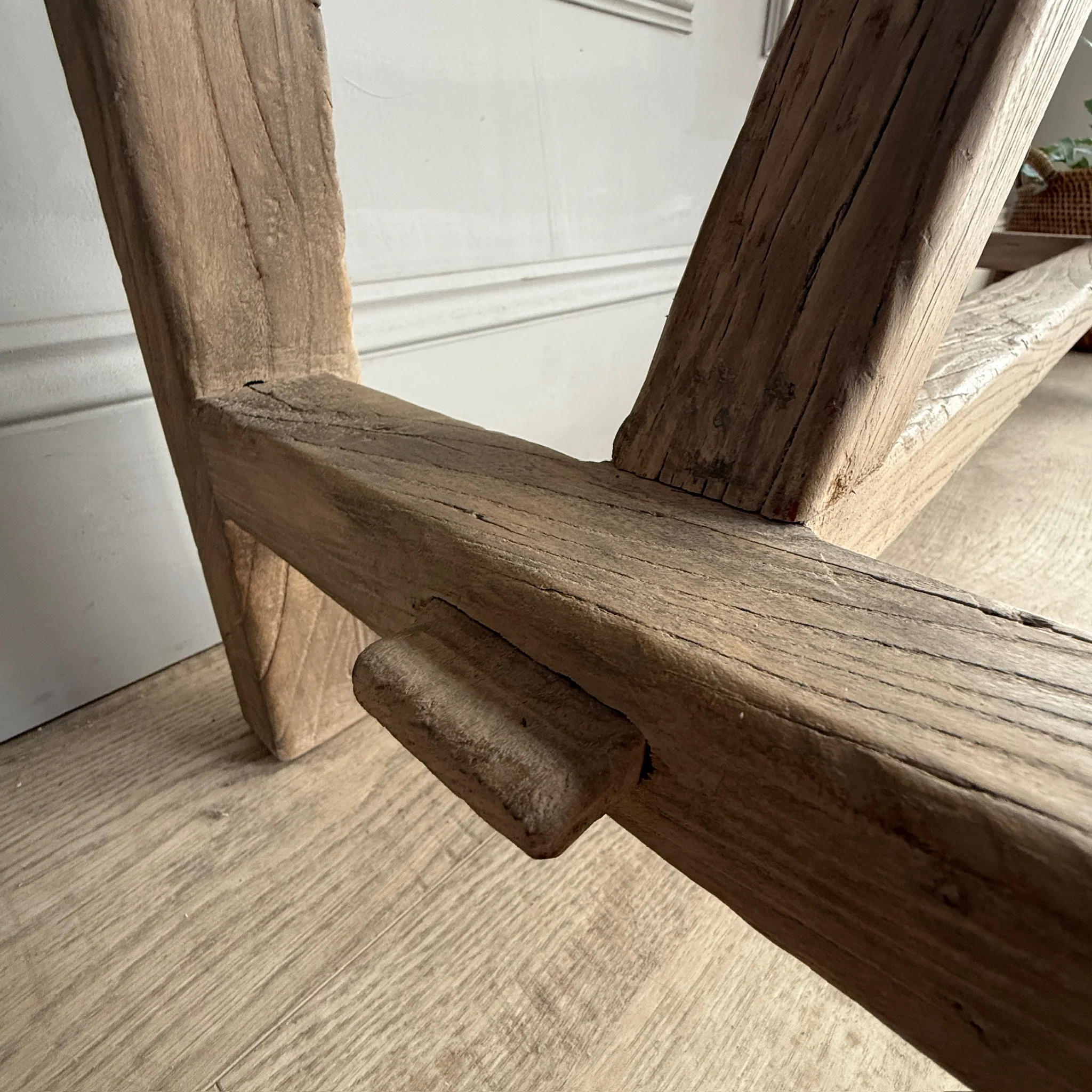 Reclaimed Rustic Elm Console Table | Cambridge - Image 9