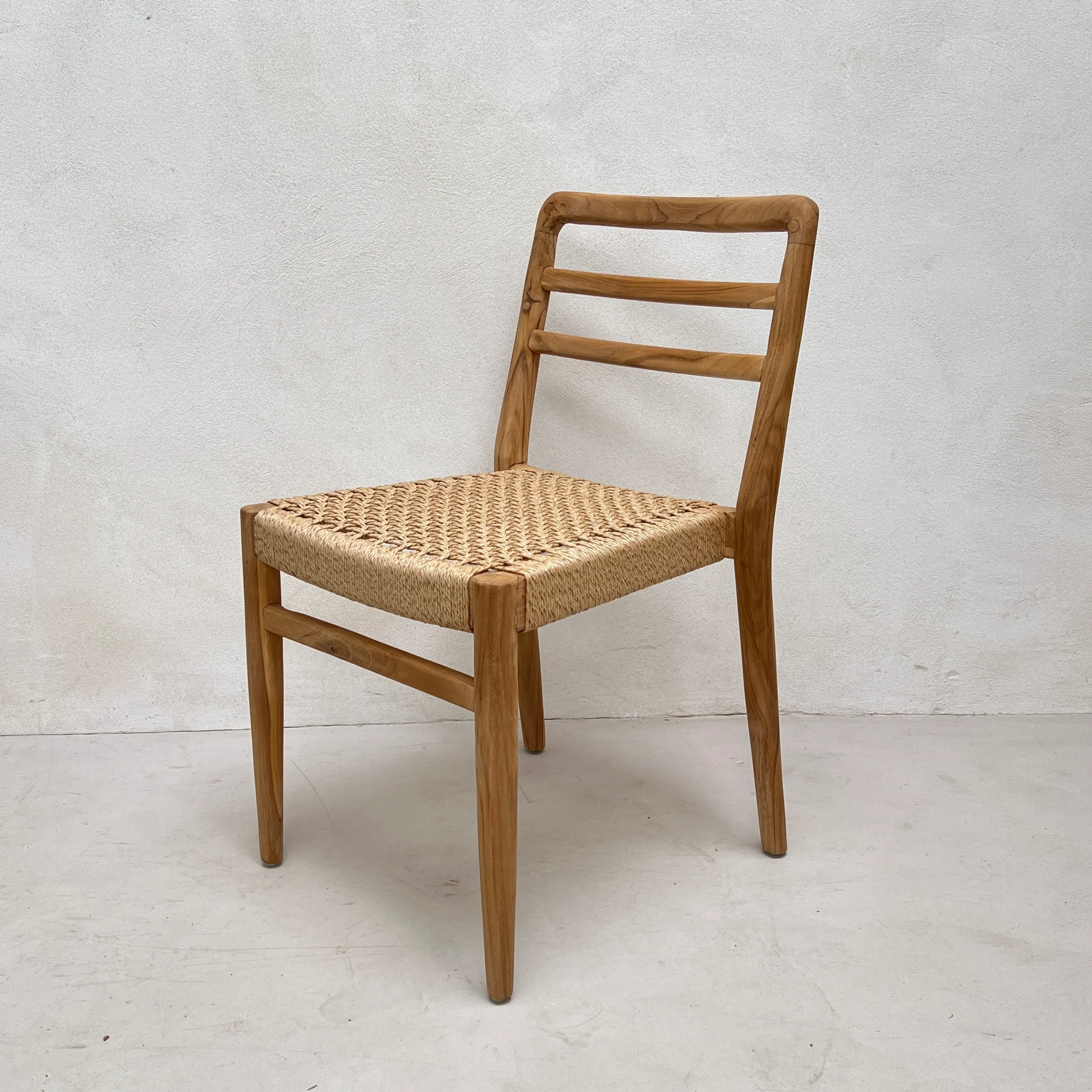 Rustic wood garden dining chair - Image 8